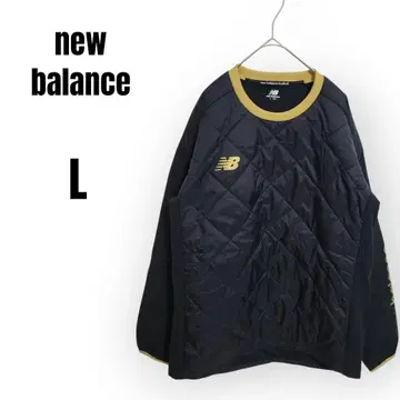 [ new balance ] 퀼팅 저지 L 블랙/골드