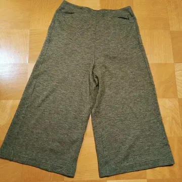 와코루 칼슨 가우초 팬츠 니트풍 브라운 L 사이즈