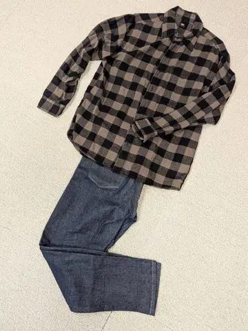 [ UNIQLO ] 플란넬 셔츠와 청바지 2벌 세트