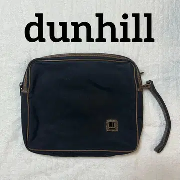 [ 단종 ] dunhill ( 던힐 ) 캔버스 x 가죽 클러치백 블랙