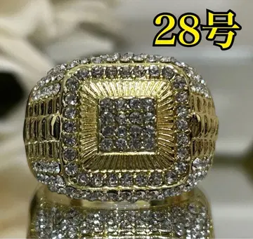 고져스 지르콘 골드 반지 [ 28호 ] 힙합 스타일