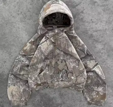 리얼트리 풀 집업 후드티 y2k