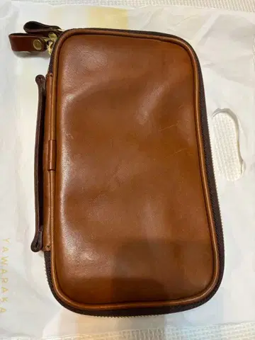 HERZ 블록 지갑 천연 가죽 브라운