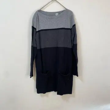 보더 무늬 긴팔 상의 100% 코튼