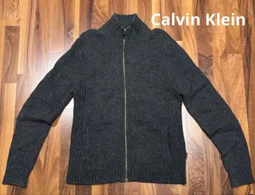 다크 그레이 집업 니트 스웨터