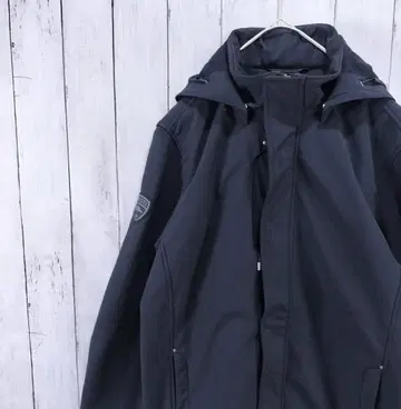 구제 Roots 73 후드 부착 풀 집업 자켓 아우터 블랙