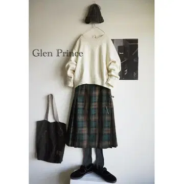 글렌 프린스 Glen Prince 체크 퀼트 스커트