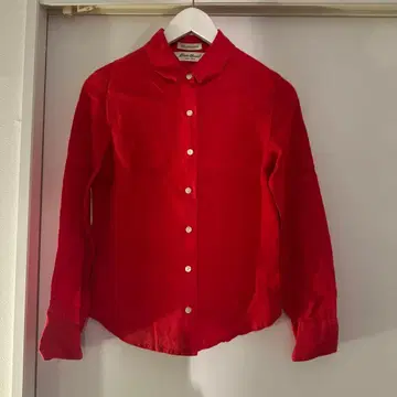Eddie Bauer (에디 바우어) 린넨 100% 긴팔 셔츠 / 레드