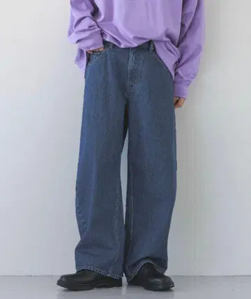 LOWRYS FARM 로리즈팜 데님 커브 팬츠 블루 M
