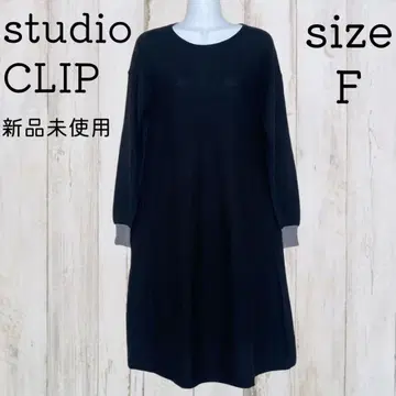 새상품 studio CLIP 스튜디오 클립 니트 원피스 울 혼방
