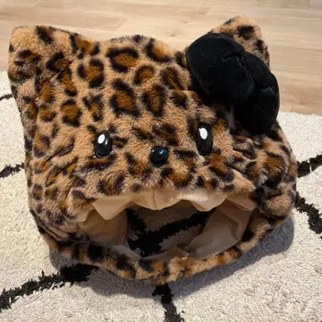 키티 레오파드 무늬 캐릭터 모자 (USJ)