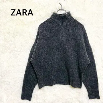 자라 그레이 니트 스웨터 S 사이즈 하이넥 긴팔 USA의 S 사이즈