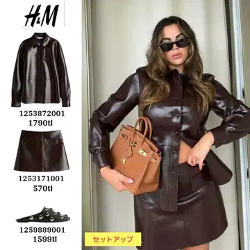 즉시 완판 인기 상품 2024AW H&M 코팅 셋업 XS