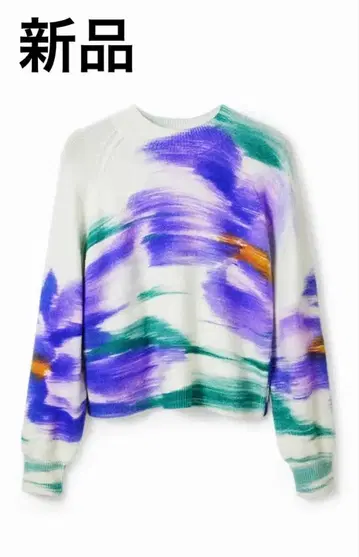 Desigual 데시구알 긴팔 니트 스웨터 꽃무늬