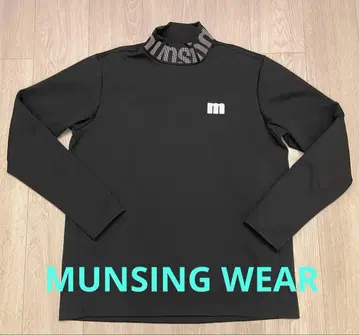 새상품 먼싱웨어 남성용 보온 소재 하이넥 셔츠 L 블랙