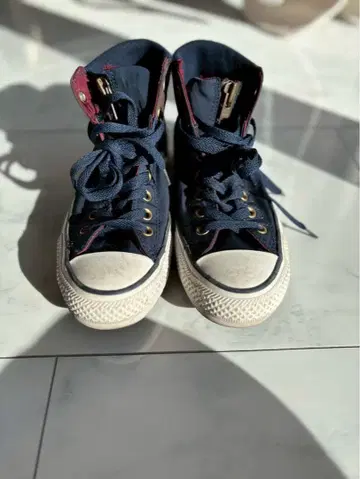 converse 네이비 하이컷 스니커즈 지퍼 포함