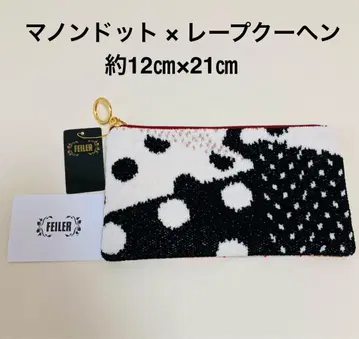 새상품 페이러 파우치 2패턴 도트 레프쿠헨 블랙 화이트 베이지 빨간색