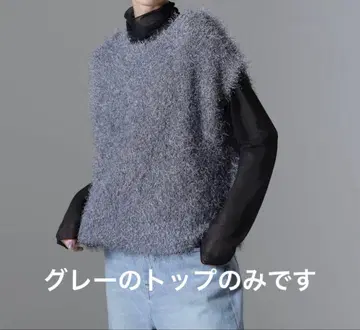 페더얀 크롭 기장 앞뒤 2way 니트 베스트 (셋업 가능)