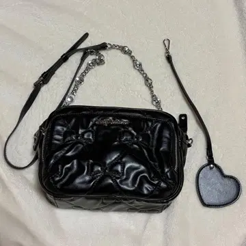 Honey Cinnamon 리본 퀼팅 숄더백