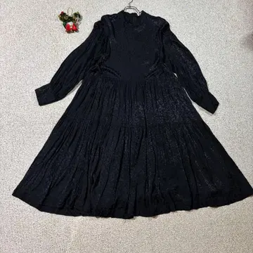 스미 스타일 티어드 원피스 맥시 블랙 프리 사이즈
