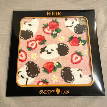페이러 스누피 스트로베리 플라워 손수건