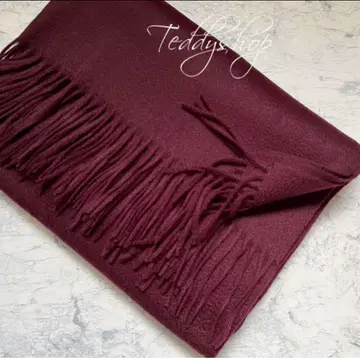 최고급 캐시미어 100% 대형 스톨 버건디