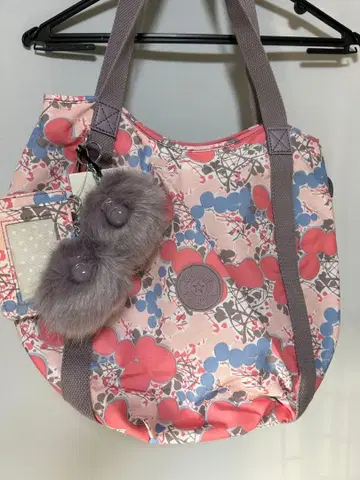 kipling 키플링 토트백 만수국문 핑크 계열
