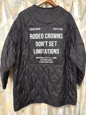 새상품급 로데오 크라운 퀼팅 자켓 아우터 블랙 리버서블