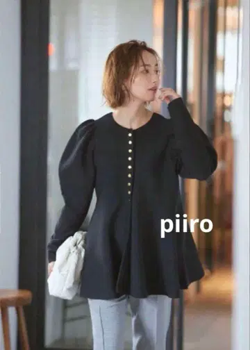 CADUNE 카듀네 [ 카와카미 모모코님 콜라보 ] 페플럼 퍼프 니트