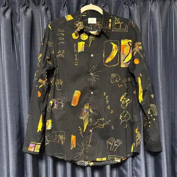 Paul Smith 폴스미스 올 패턴 셔츠 M 사이즈 블랙