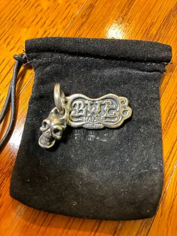 빌월 가죽 BWL 스컬 참 목걸이 탑