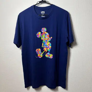 UNIQLO UT 미키마우스 티셔츠 L 네이비