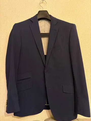 오더 수트 / 네이비 스트라이프 쓰리피스