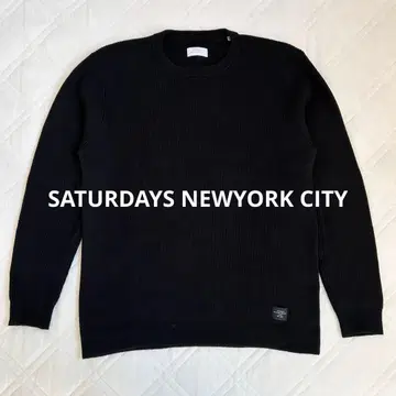 새터데이즈 뉴욕 니트 스웨터 블랙