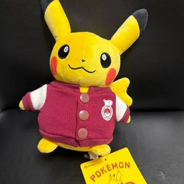 바시티 자켓 피카츄 칼리지 로고 RED 포켓몬