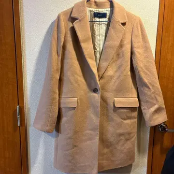 SHIPS 체스터 코트 카멜 36 울 100%