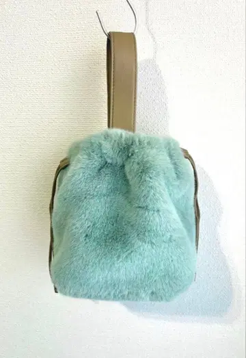 캐슈캐슈unbillion 에코 퍼 원 핸들 복조리 미니 백 그린