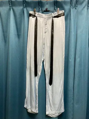 MASU 새틴 실버 팬츠 46