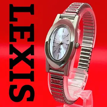 LEXIS 핑크 다이얼 쿼츠 손목시계 새상품 배터리 오샤레 뱅글 워치