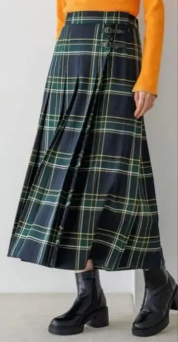 니코앤드 트윌 체크 퀼트 스커트