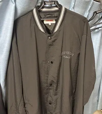 CONVERSE 나일론 자켓 블랙 3L