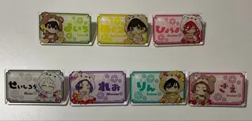 블루 록 미니 캐릭터 아크릴 배지 플라워 베어 ver. 전 7종 세트