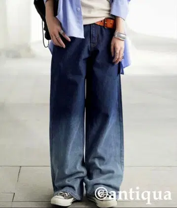 [ 새상품 ] antiqua 그라데이션 데님 팬츠 사이즈 R