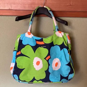 marimekko 우니코 토트백 스카이블루 x 옐로우 그린