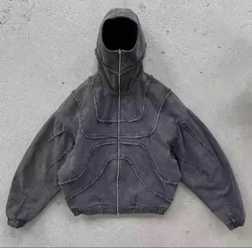 [ 레어 ] 데님 풀 집업 후드티 빈티지