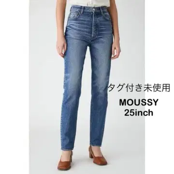 MOUSSY 데님 팬츠 스트레이트 슬림 25인치