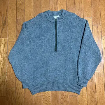 스위스군 마운틴 니트 울 하프 지퍼 니트 스웨터