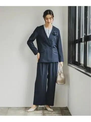 여름 느낌! LEPSIM 렙심 수트 와이드 팬츠 네이비