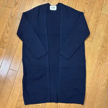 COTTON & CASHMERE 네이비 롱 가디건
