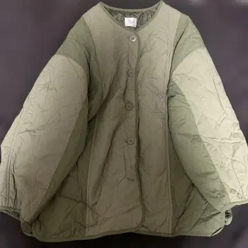 LOWRYSFARM 올리브 그린 퀼팅 자켓